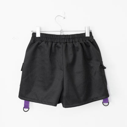 ACDC RAG CYBER PUNK 渦雷 ショートパンツ PURPLE BLACK