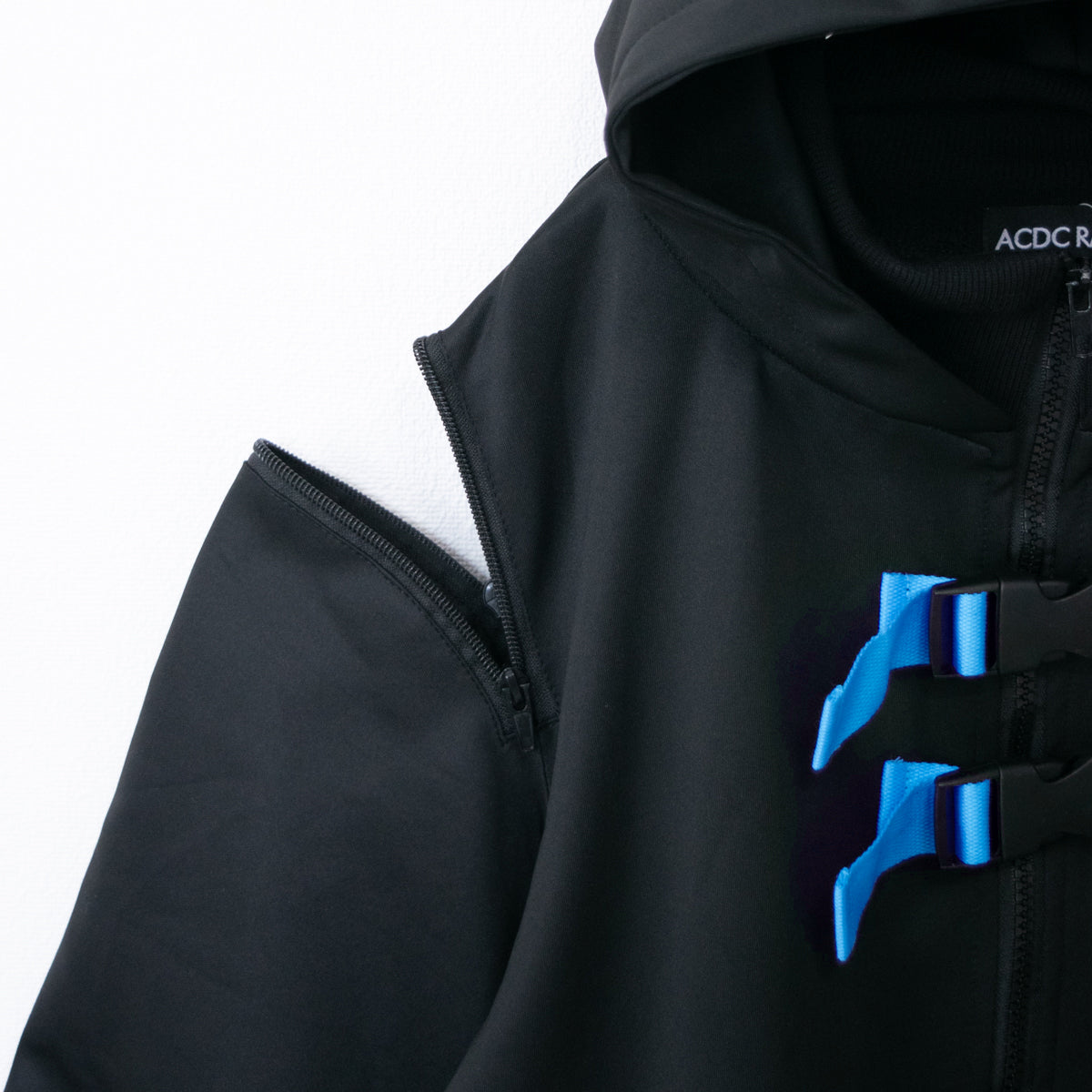 ACDC RAG CYBER PUNK Uzurai Kimono Jacket NEON BLUE BLACK