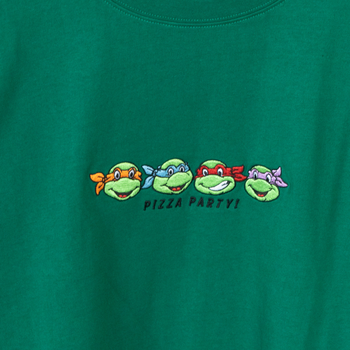 TURTLES ニンジャ・タートルズ 刺繍BIG Tシャツ GREEN グリーン 緑