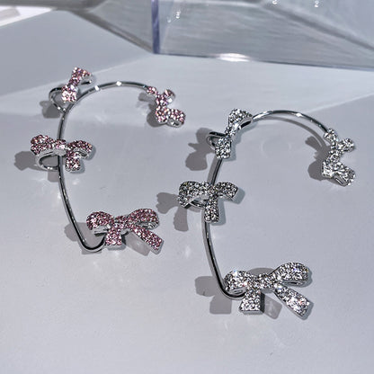 Purple Cream プチリボンイヤーカフ P916