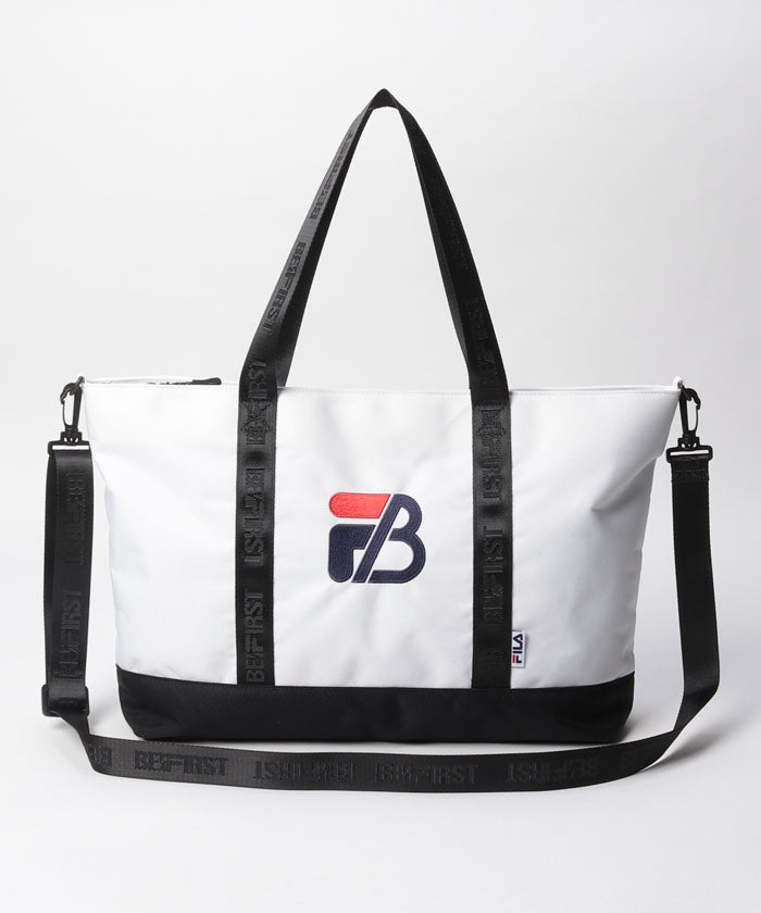 FILA x BE:FIRST logo 2-way tote bag, WHITE