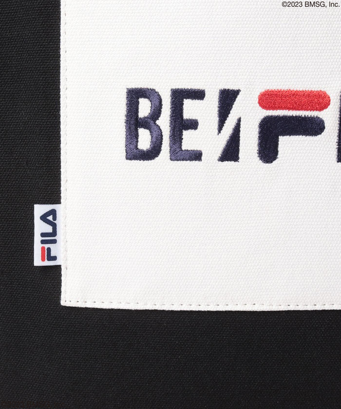 FILA x BE:FIRST Logo Embroidered Tote Bag BLACK