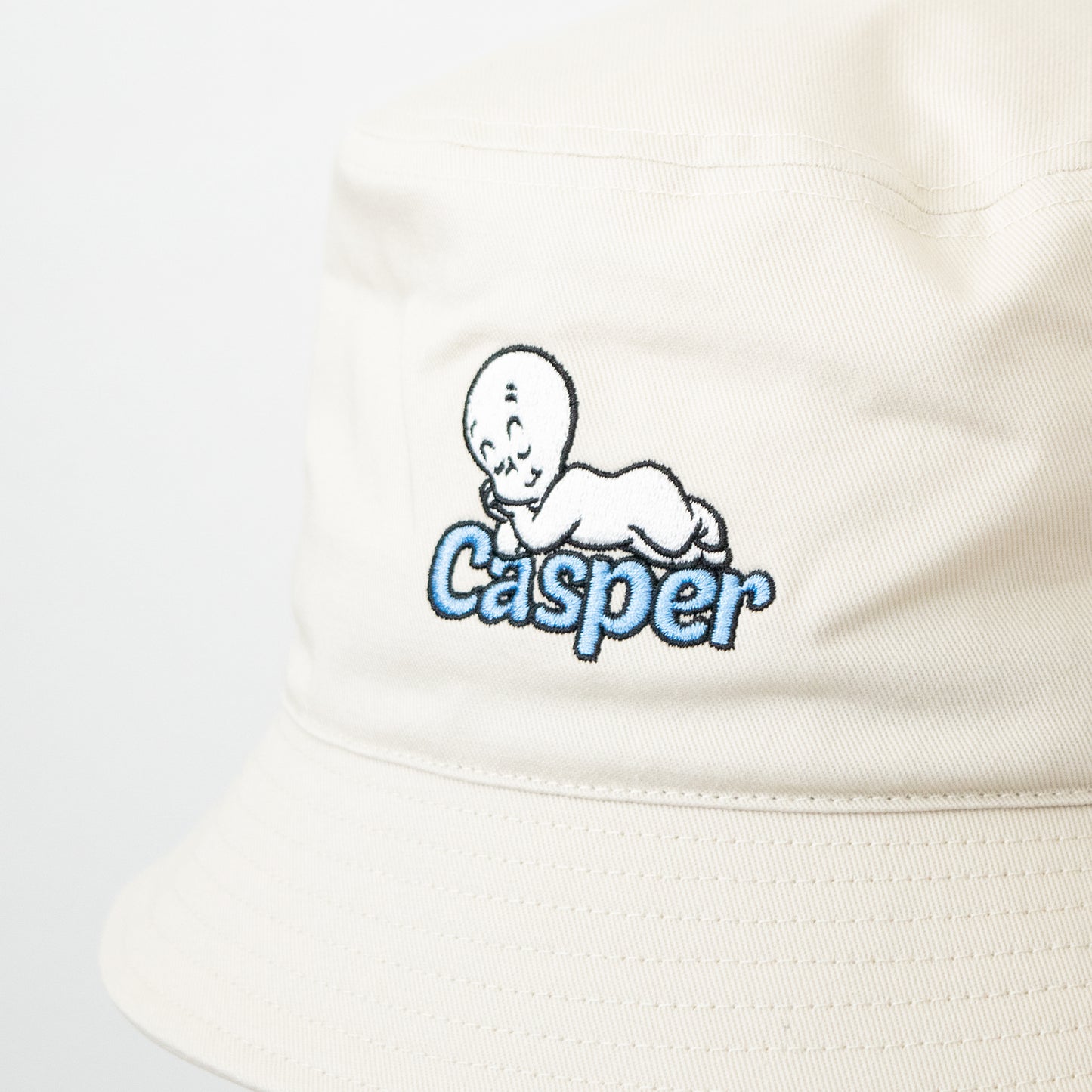 Casper キャスパー 刺繍 バケットハット IVORY アイボリー
