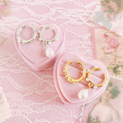 Purple Cream Pearl Ear Cuff Set P906