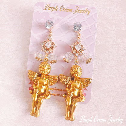 Purple Cream ヴィクトリアンエンジェル ピアス P1215