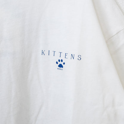 Nameneko Back Photo Over Silhouette Short Sleeve T-Shirt WHITE