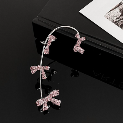 Purple Cream プチリボンイヤーカフ P916