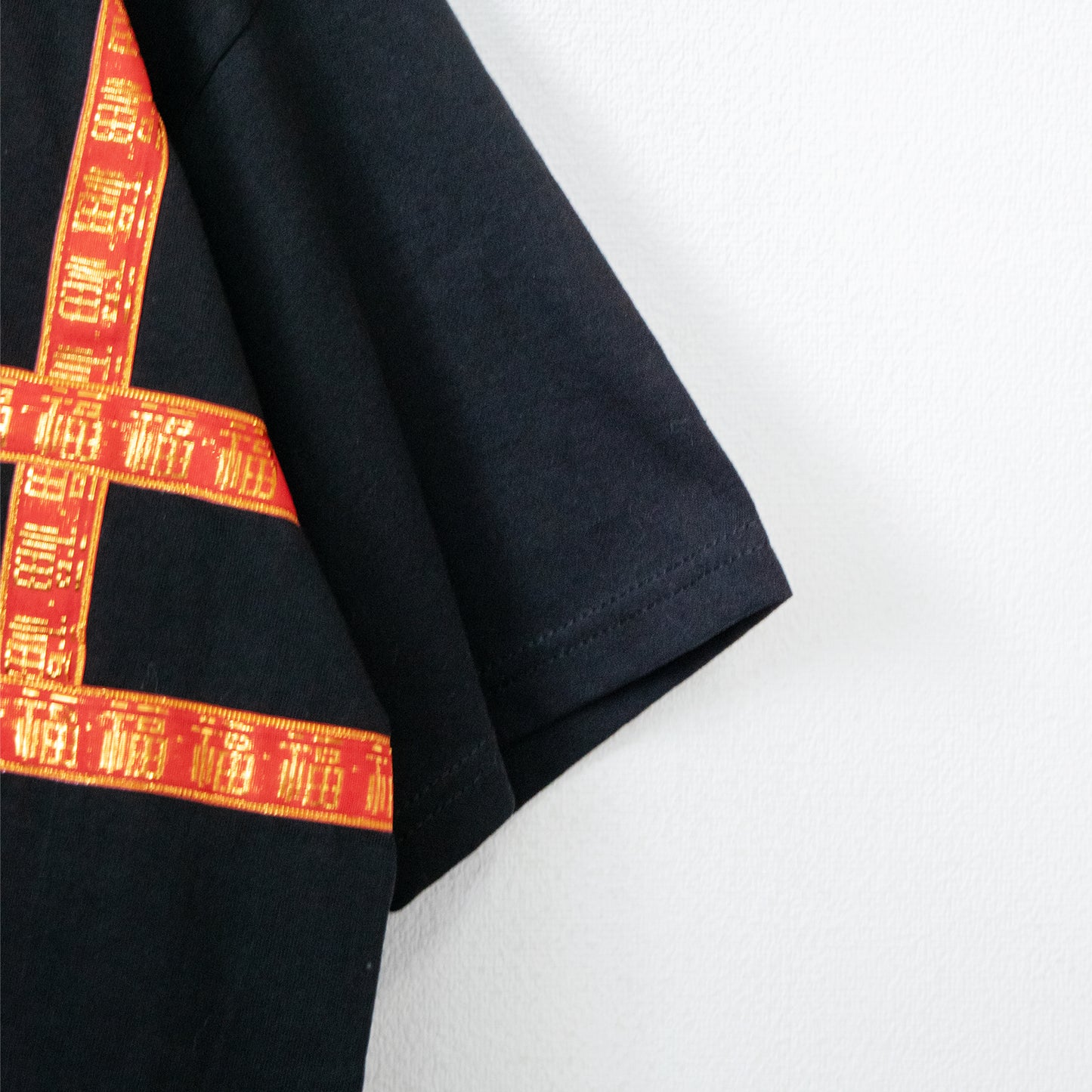 China Tape Harness Style Big T-Shirt BLACK