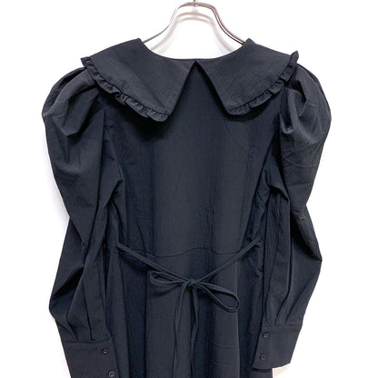 ゴシックローズ刺繍ロングワンピース BLACK