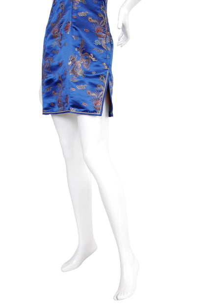 チャイナドレス ミニ丈 BLUE