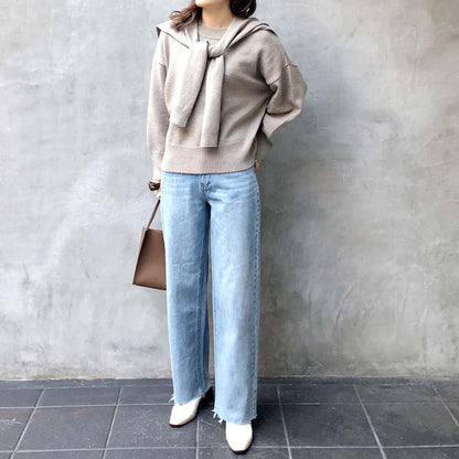 Denim Straight Pants Bleach Blue