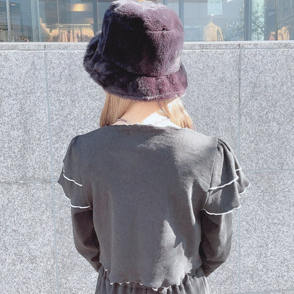 リブメロウカーディガントップス BLACK