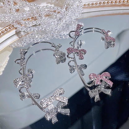 Purple Cream プチリボンイヤーカフ P916