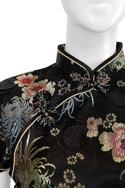 チャイナドレス ミニ丈 BLACK