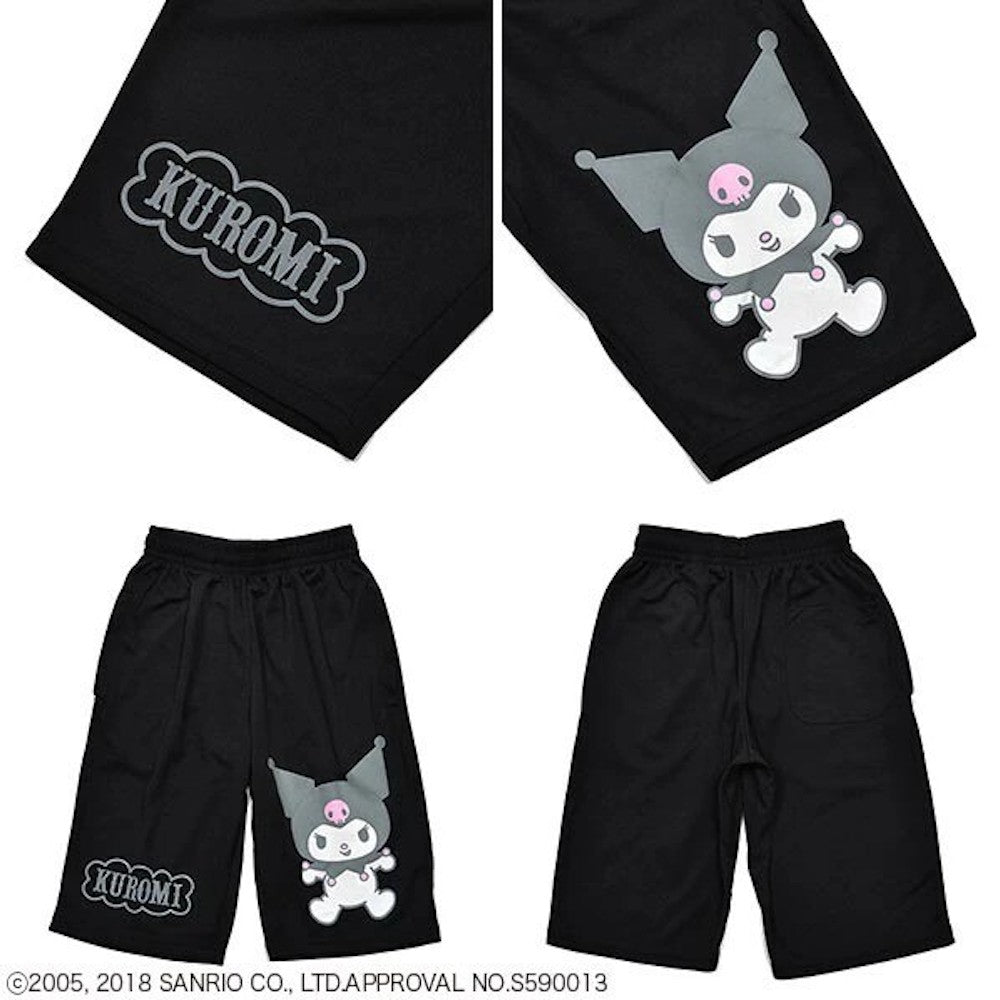 Kuromi Sanrio Official Dry Shorts BLACK