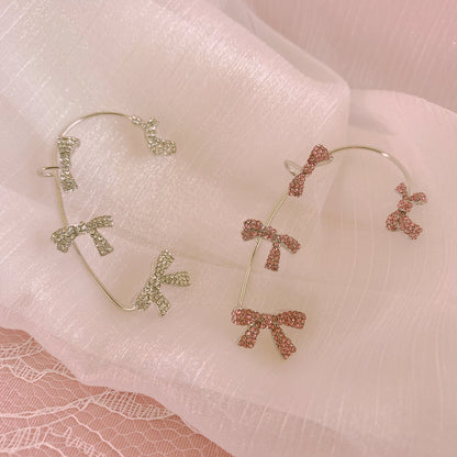 Purple Cream プチリボンイヤーカフ P916