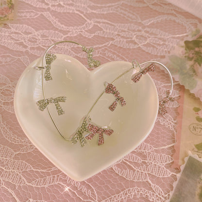 Purple Cream プチリボンイヤーカフ P916