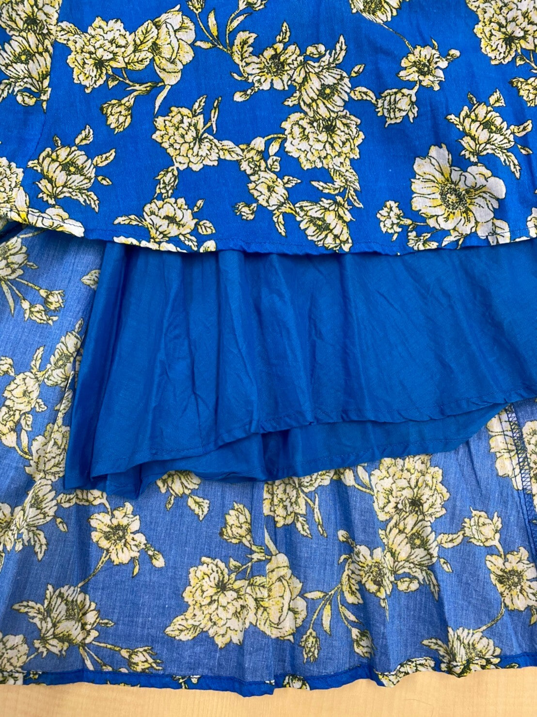 Titilate Valet (TEVALT) Flower Print Cotton Voile Long Flared Skirt