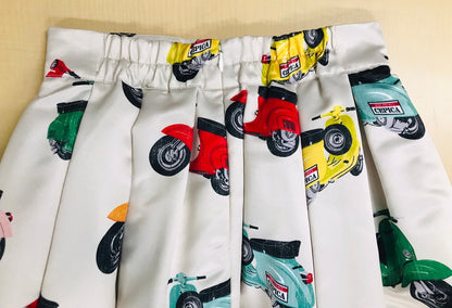 doll up oops レトロバイクプリントタックスカート