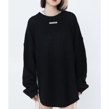 MADE EXTREME Black Air バイカラー BIGニット BLACK