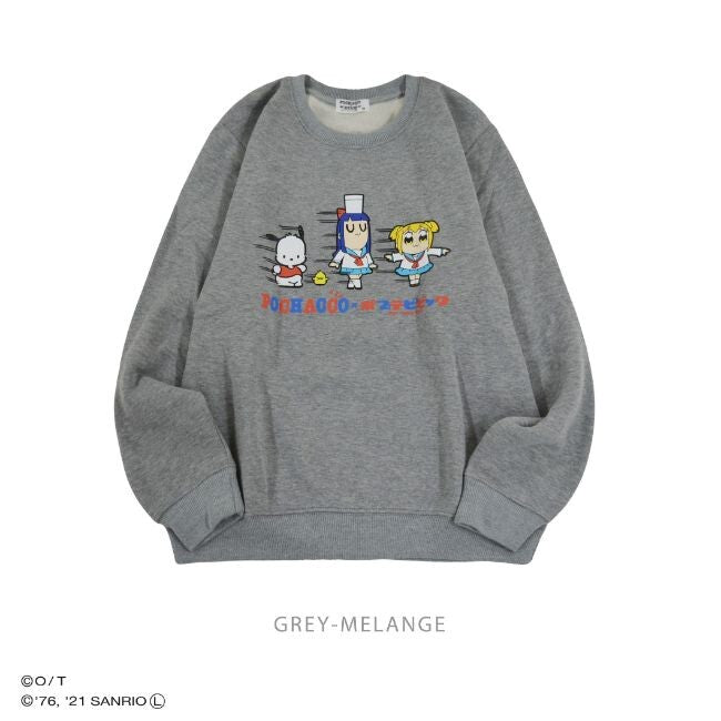 Pochacco x Pop Team Epic collaboration sweatshirt GRAY