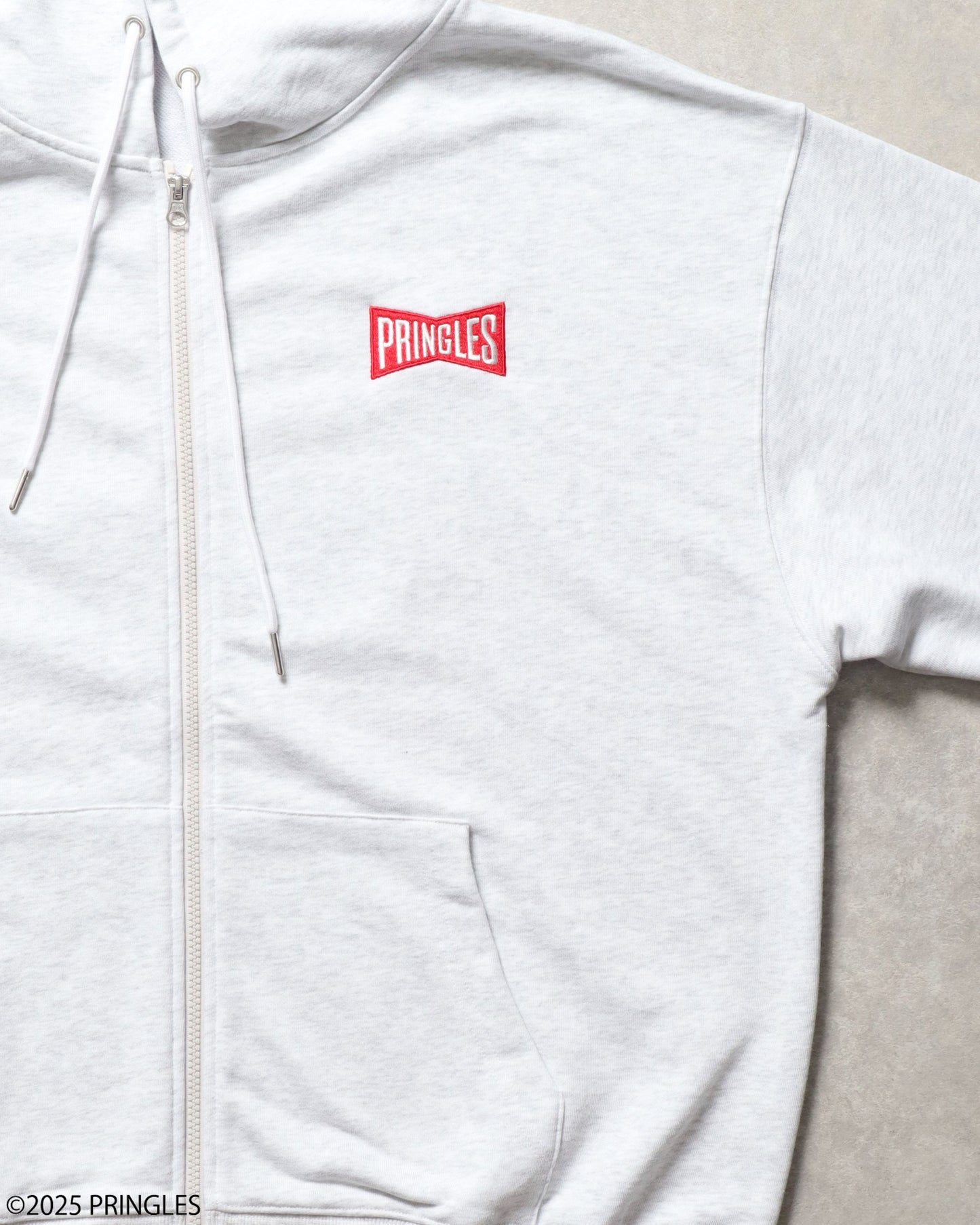 PRINGLES Back Face Zip Hoodie Gray
