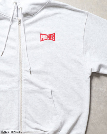 PRINGLES Back Face Zip Hoodie Gray