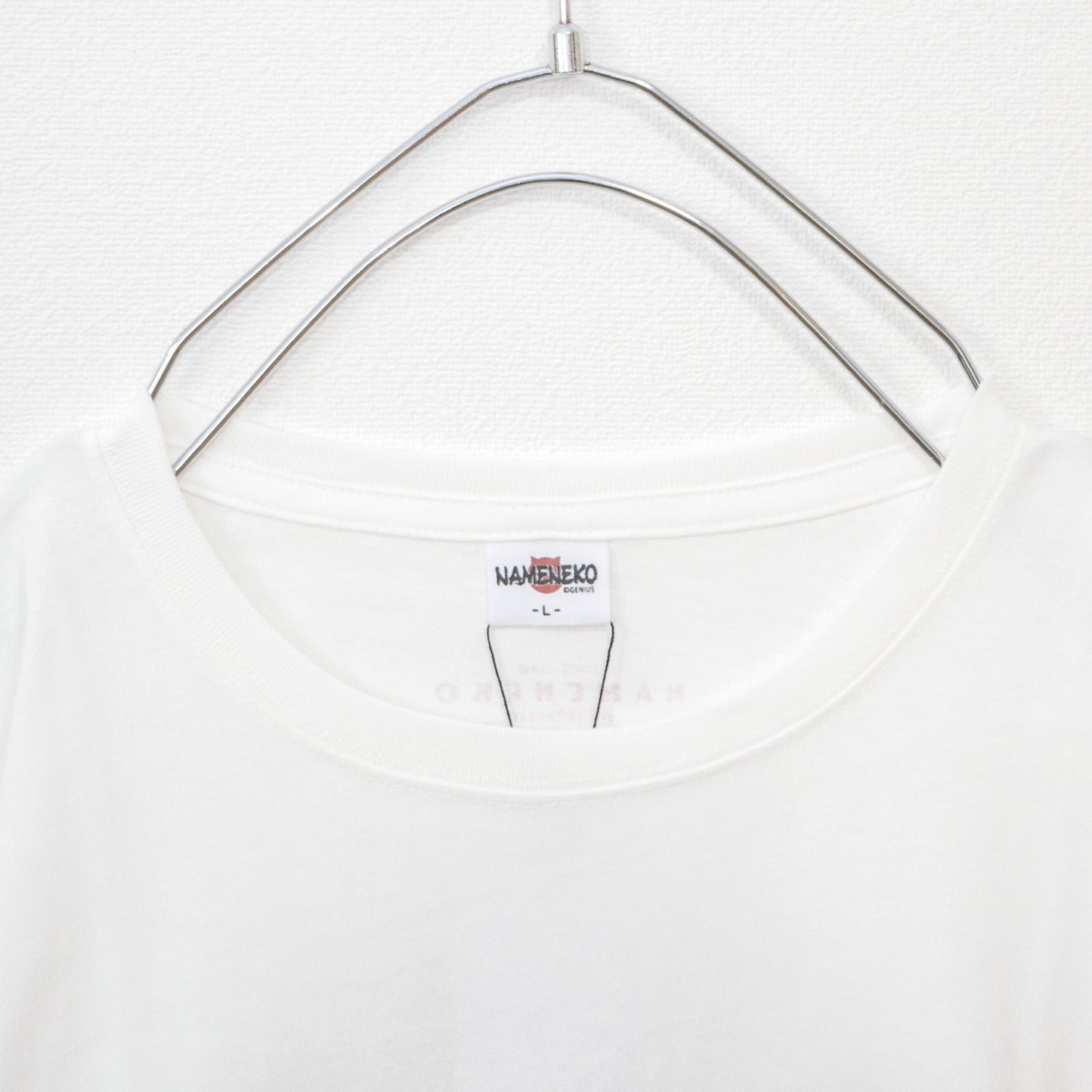 Nameneko Photo Print Short Sleeve T-Shirt WHITE