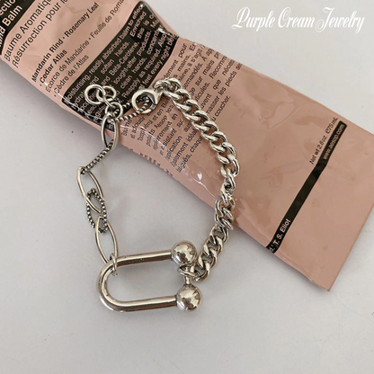 Purple Cream チェーンブレスレット P1041