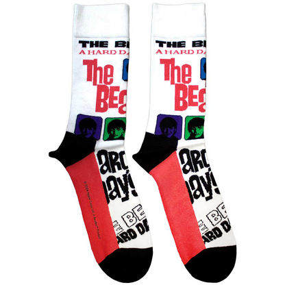 The Beatles ユニセックスソックス A Hard Day's Night Colours (White)