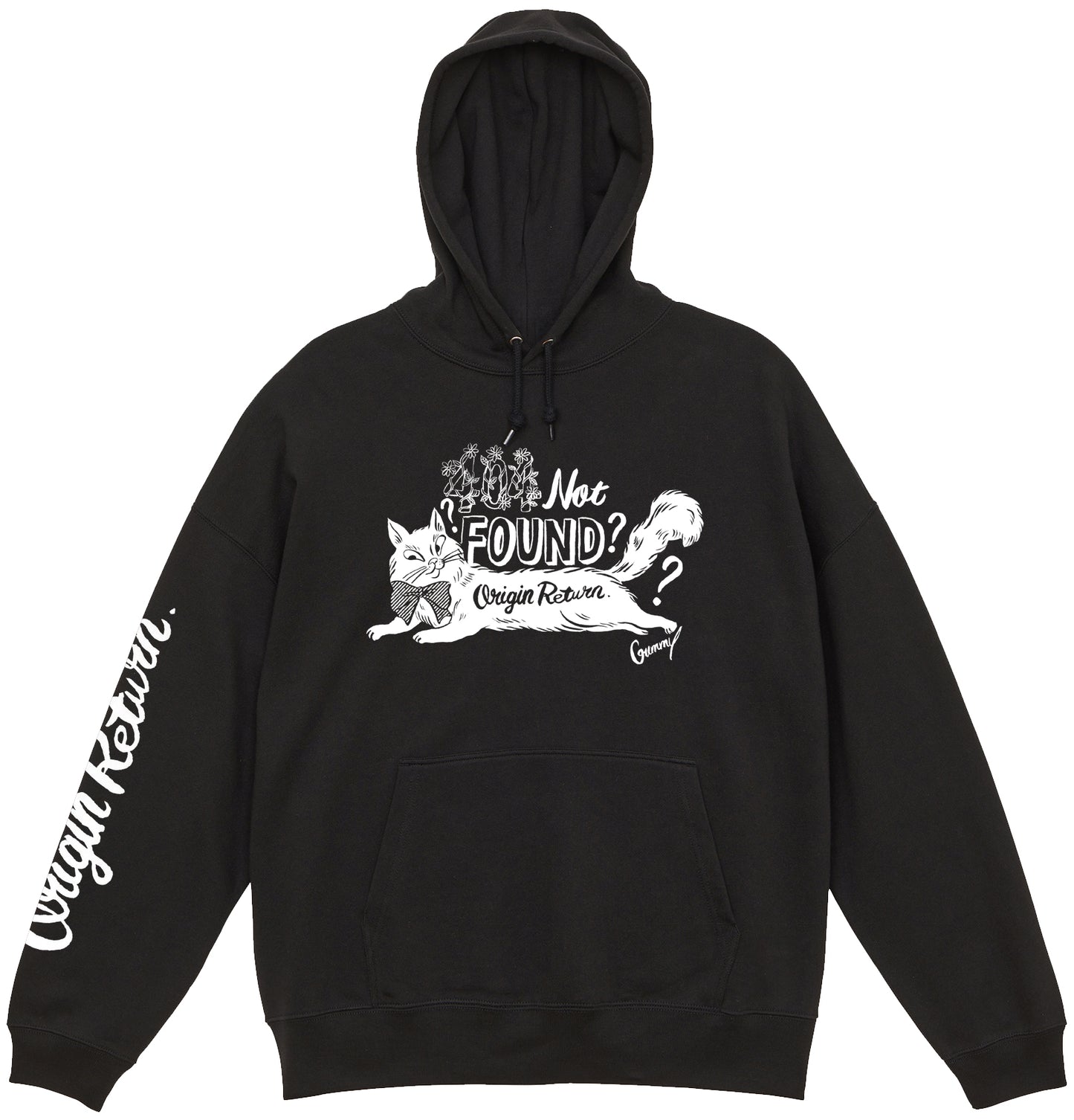[Shipping in late May] 404 NOT FOUND by Gummy Pullover Hoodie BLACK