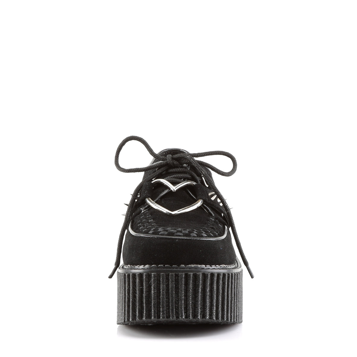 [Ready to ship] Demonia Heart O-ring Platform Creeper Shoes CREEPER-206 BLACK