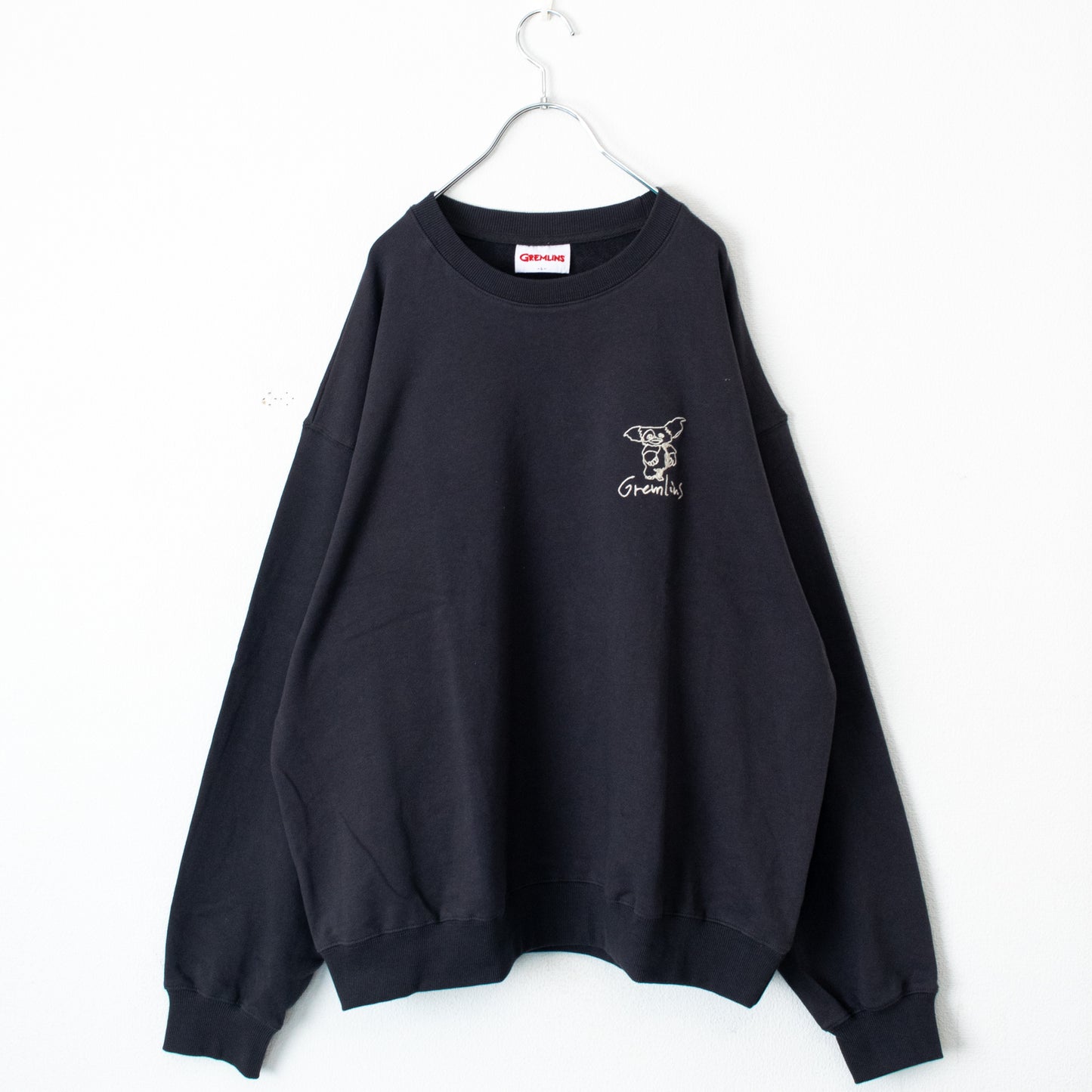 GREMLINS Embroidered Design Sweatshirt CHARCOAL