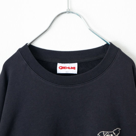 GREMLINS Gizmo Doodle Embroidered Sweatshirt in CHARCOAL