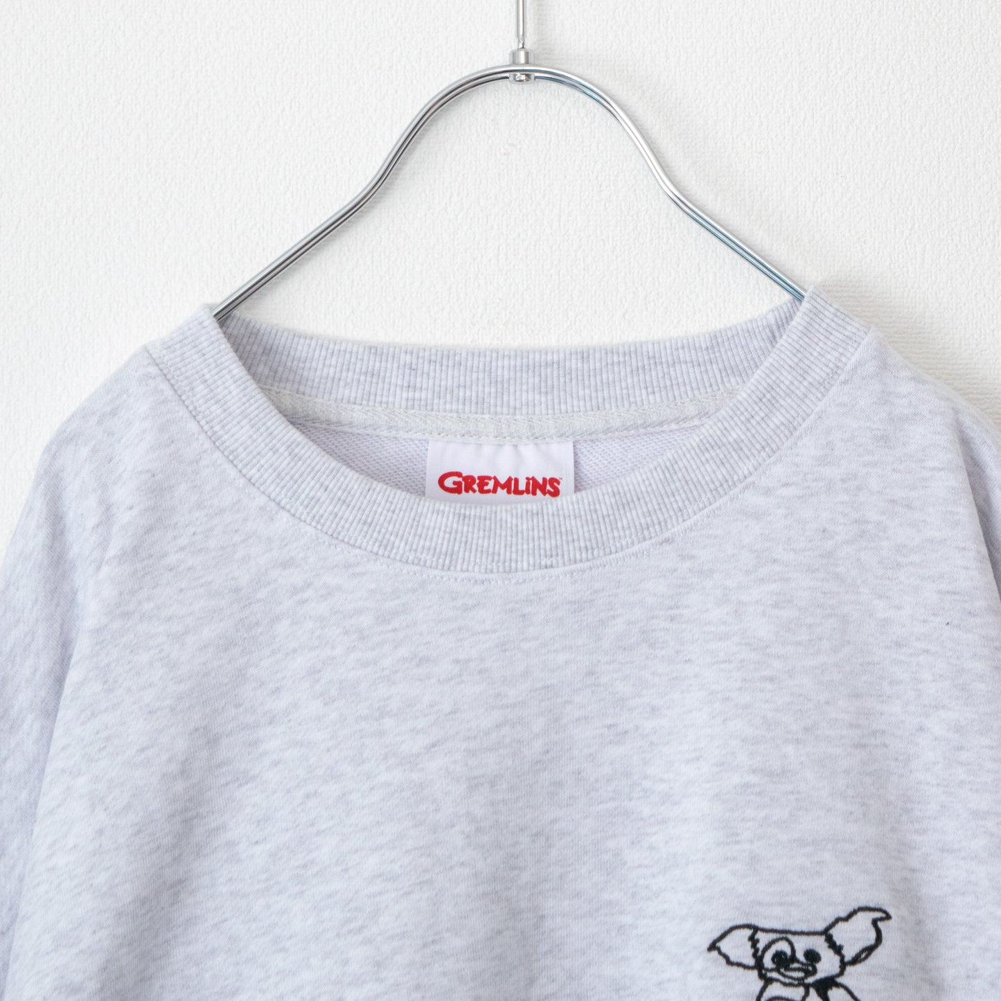 GREMLINS Gizmo Doodle Embroidered Sweatshirt, Light Gray