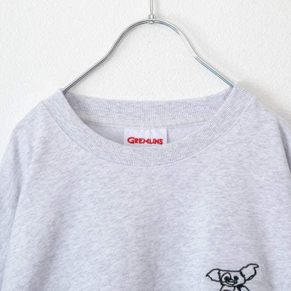 GREMLINS Gizmo Doodle Embroidered Sweatshirt, Light Gray