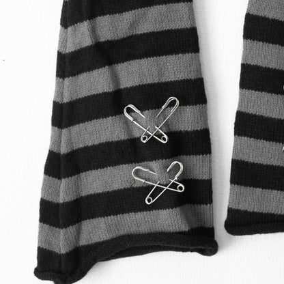 ACDC RAG ICHGO CHA~N 脳みそハート レッグウォーマー BLACK GRAY