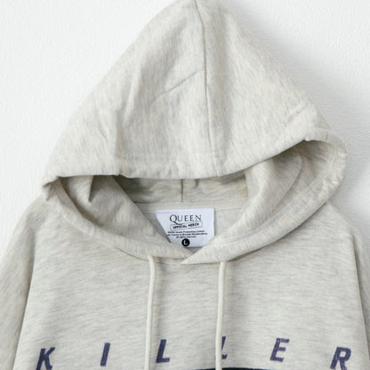 QUEEN Photo Print Hoodie in Kinari White
