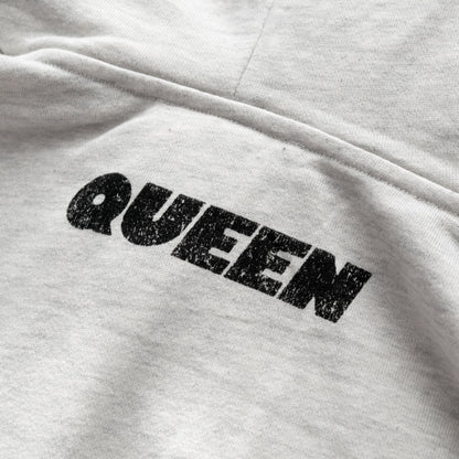 QUEEN Photo Print Hoodie in Kinari White