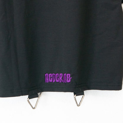 ACDC RAG  chaaaos カオス チビTシャツ BLACK/PURPLE