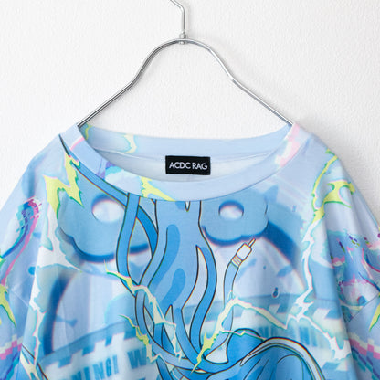 ACDC RAG Jellyfish Cyber ​​Big T-Shirt Blue