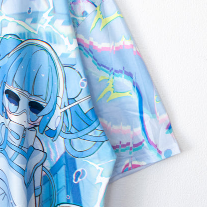 ACDC RAG Jellyfish Cyber ​​Big T-Shirt Blue