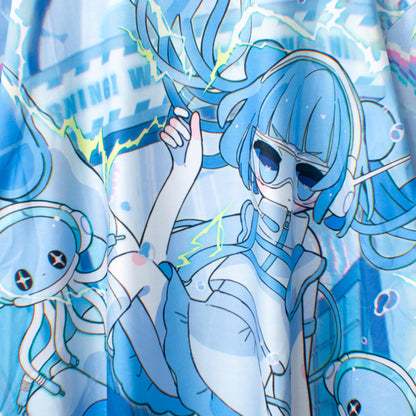 ACDC RAG Jellyfish Cyber ​​Big T-Shirt Blue