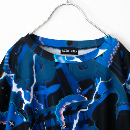 ACDC RAG メンダコサイバー BIG Tシャツ BLUE