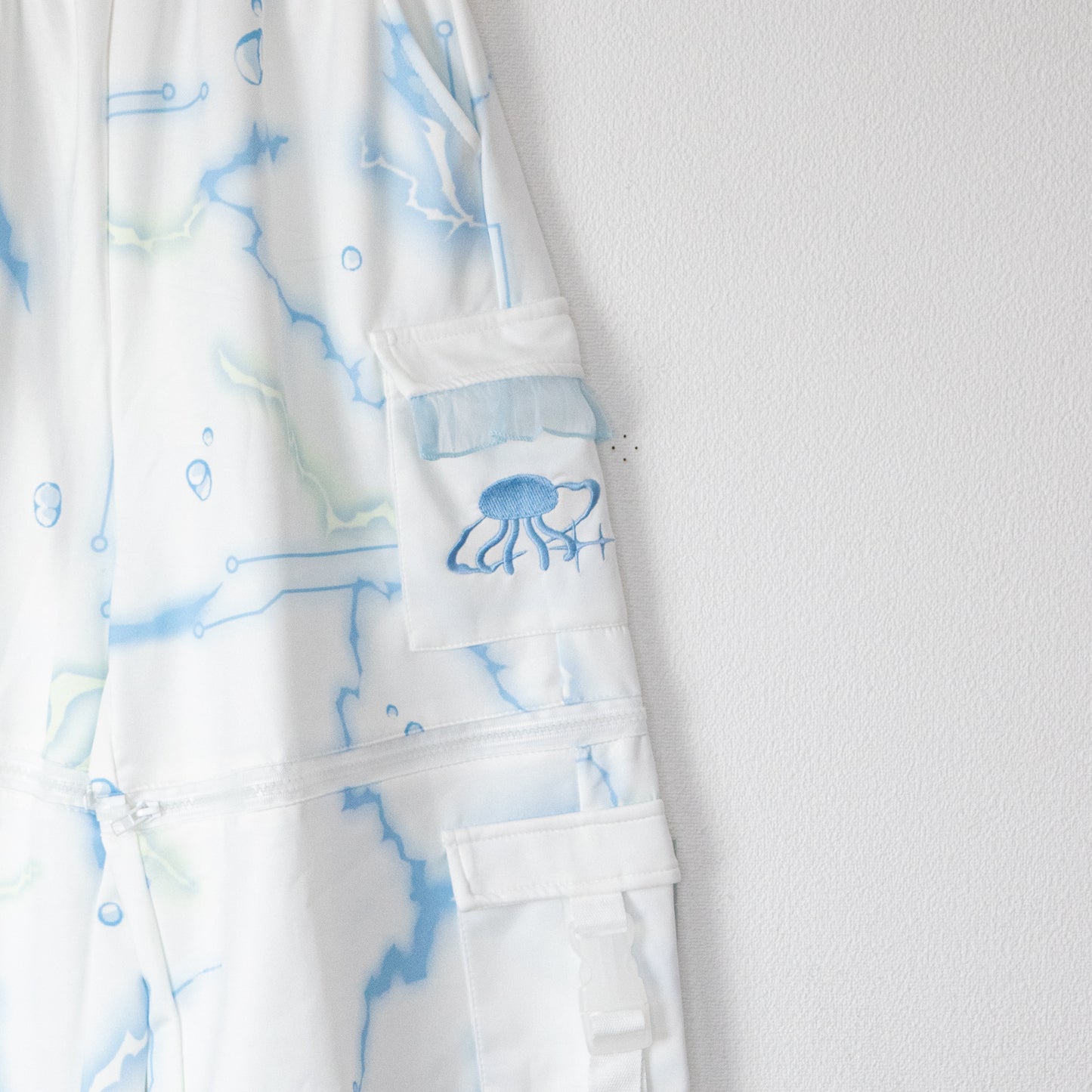 ACDC RAG クラゲサイバー ジッパーセパレート ロングパンツ BLUE WHITE