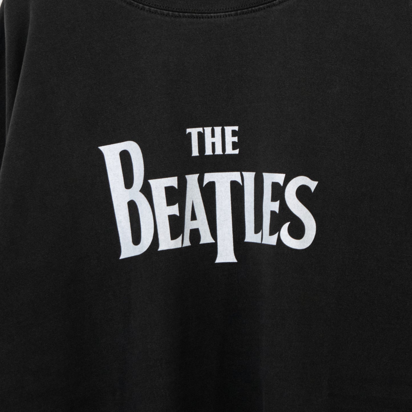 THE BEATLES Pigment Logo Long T-Shirt, Charcoal