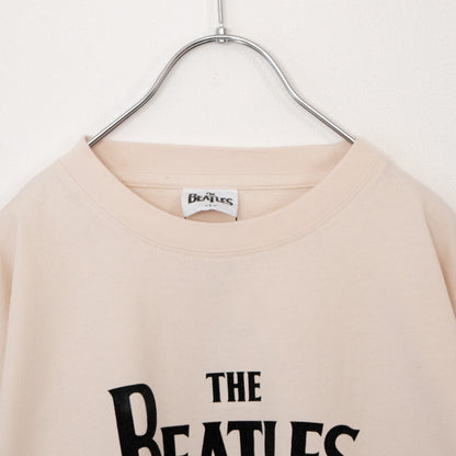 THE BEATLES Pigment Logo Long T-Shirt in WHITE