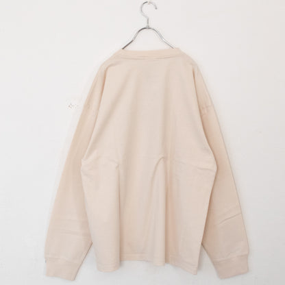 THE BEATLES Pigment Logo Long T-Shirt in WHITE