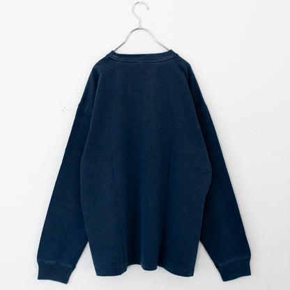 THE BEATLES Pigment Logo Long T-Shirt in Navy