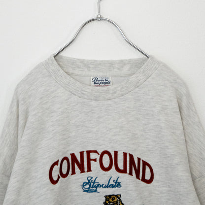 TIGER タイガー刺繍 スウェットトップ KINARI WHITE